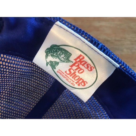 Bass Pro Shops Adjustable Snapback Mesh Trucker Baseball Hat Cap Navy Blue - Picture 7 of 7